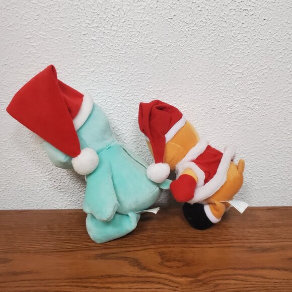 Plush Care Bears Tenderheart & Wish Singing Bear in Santa Hats Stuffed Animal - Picture 5 of 7